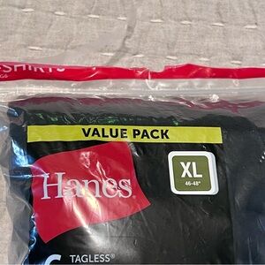 Hanes Soft & Breathable Black T-Shirts Four (4) Pack XL